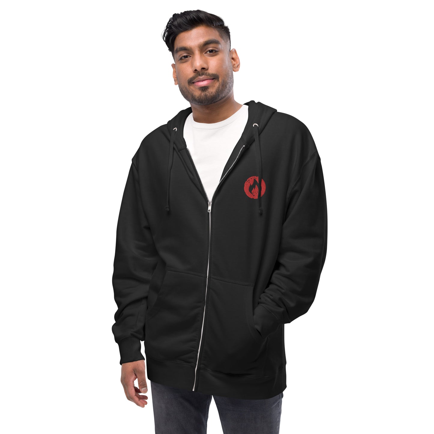 Bonfire Flame - Zip Up Hoodie