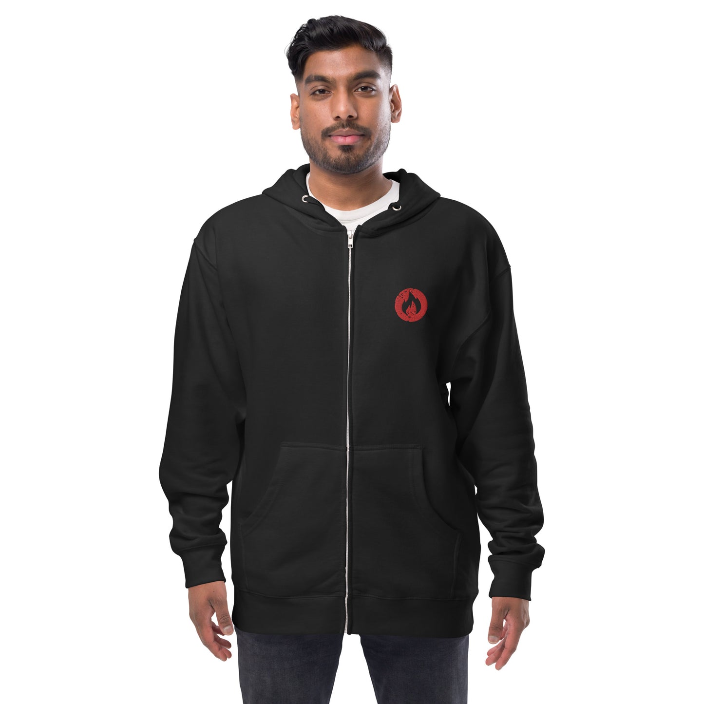 Bonfire Flame - Zip Up Hoodie