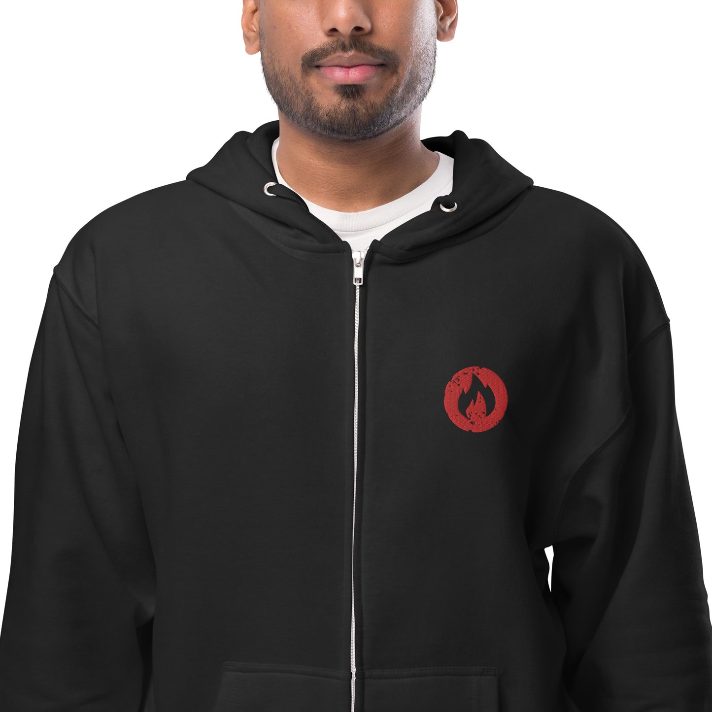 Bonfire Flame - Zip Up Hoodie