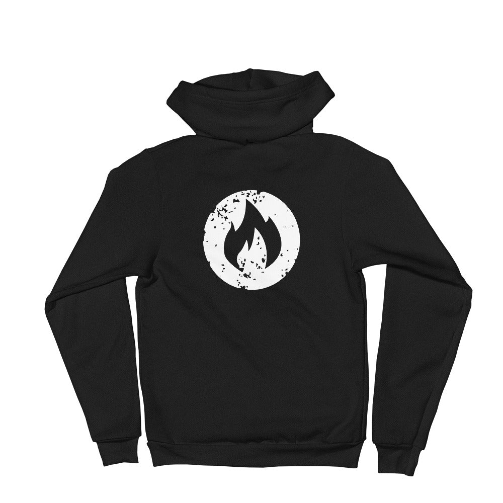 Bonfire Flame - Zip up Hoodie