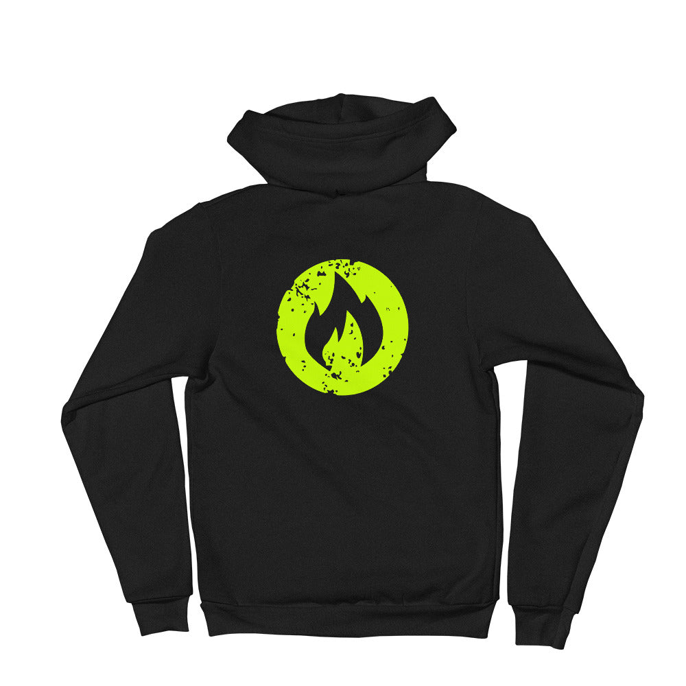 Bonfire Flame - Zip up Hoodie