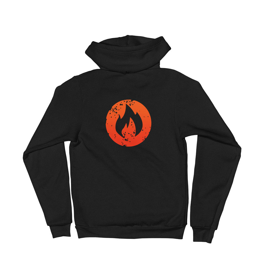 Bonfire Flame - Zip up Hoodie