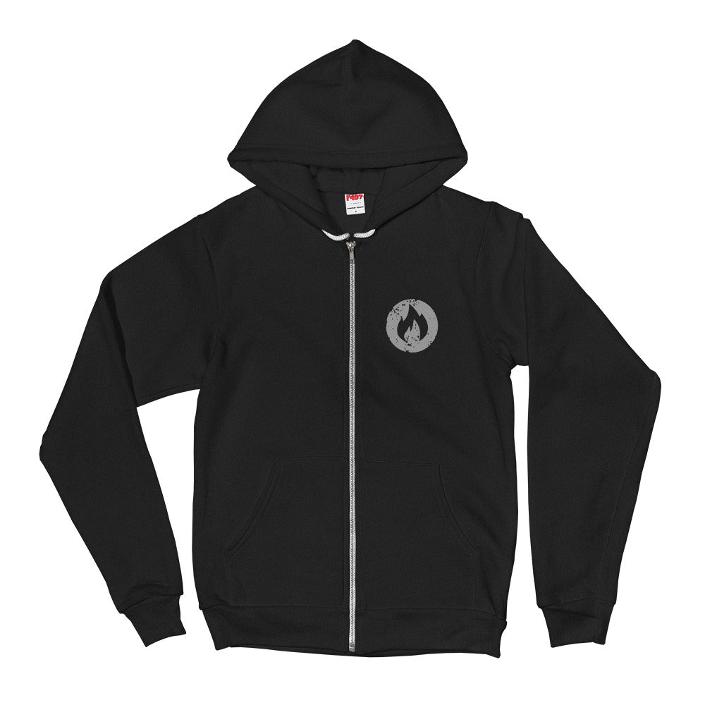 Bonfire Flame - Zip up Hoodie